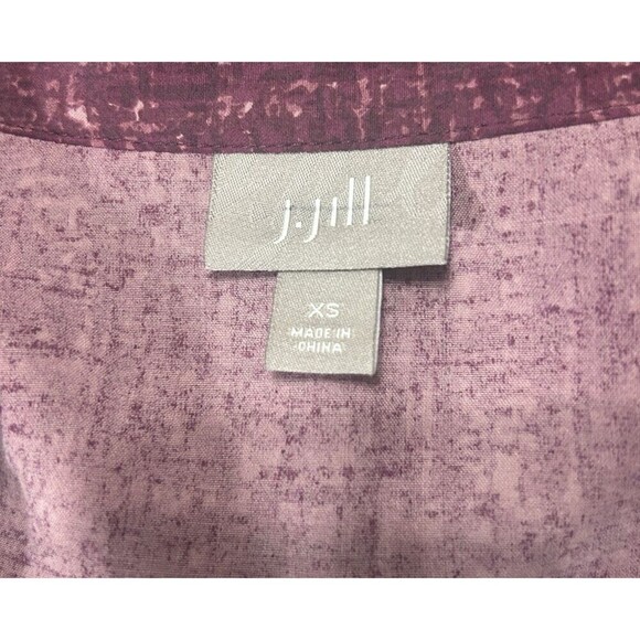 J. Jill 100% Silk Burgundy Knee Length Shift Dress Size XS (0/2) - Picture 7 of 9